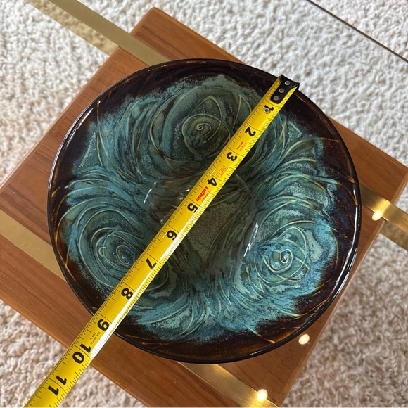 Louis Brud Handcrafted Pottery Bowl Art Pottery Vintage Blue - Picture 6 of 13